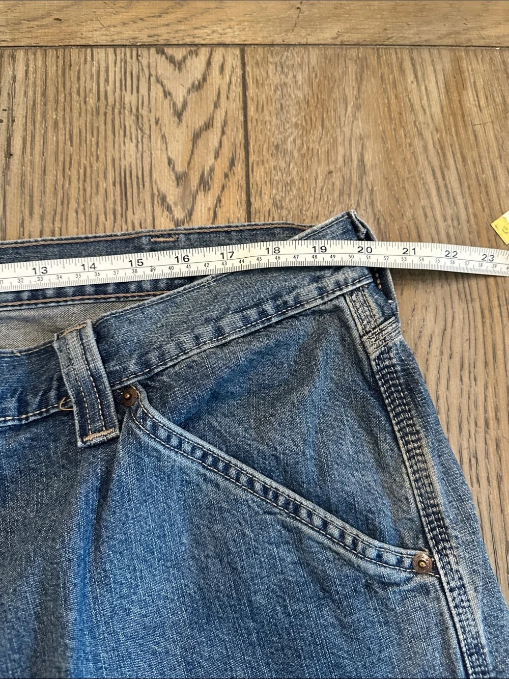 Signature by Levi Strauss Men's Carpenter Jeans Loose Fit Medium Wash W40 L32